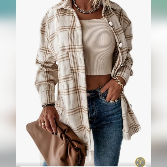 StunShow Tops - StunShow Plaid  Button Down Flannel Shacket #1109 NWOT
